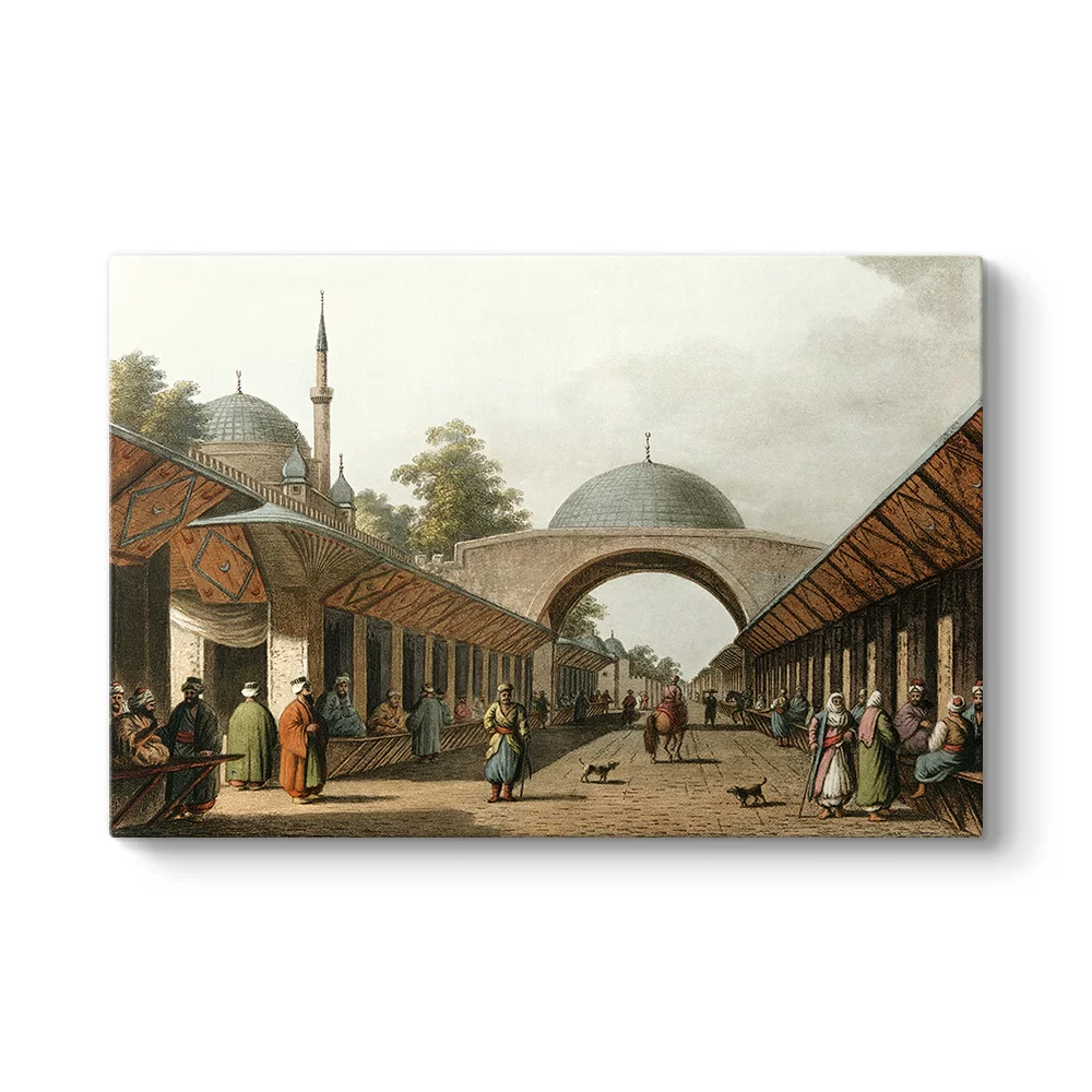 Luigi Mayer - Lüleburgaz Çarşısı Tablosu